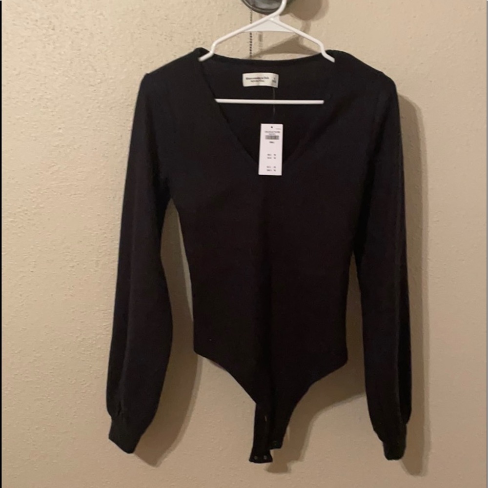Black long sleeve body suit NWT